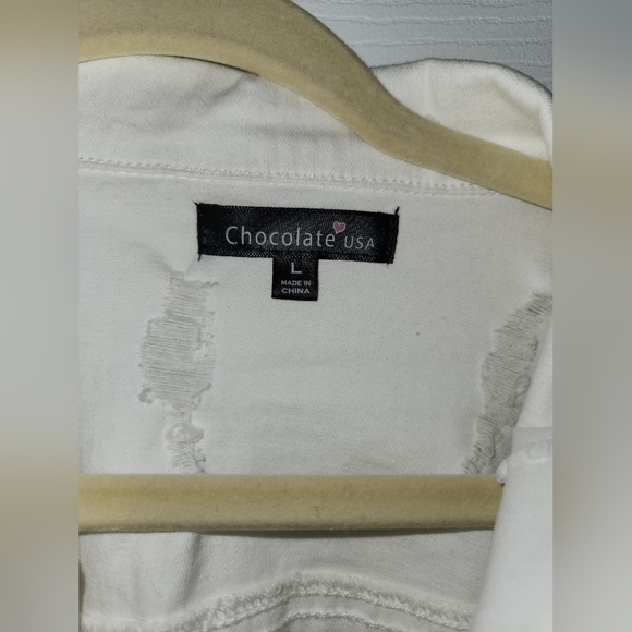 White Ripped Jacket - Picture 1 of 3